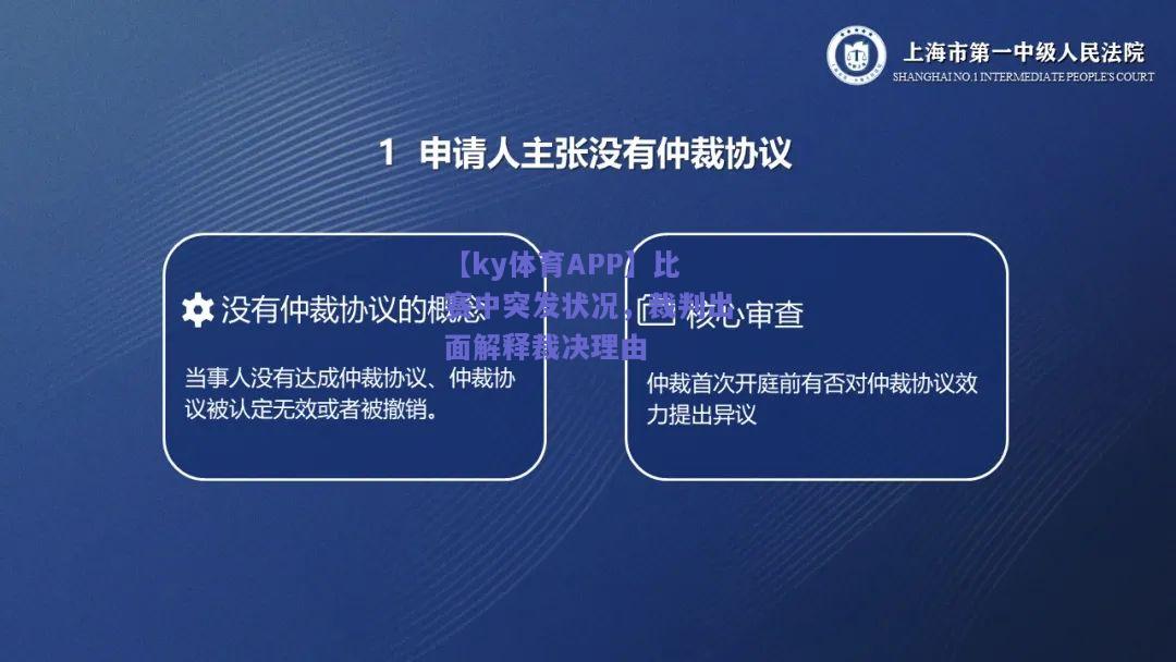 【ky体育APP】比赛中突发状况，裁判出面解释裁决理由  第1张